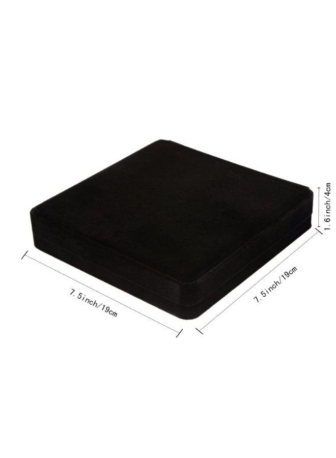 KISSUN Velvet Jewelry Set Box, Velvet Gift Box for Bracelet Necklace Earring Ring (Black) - Image 2